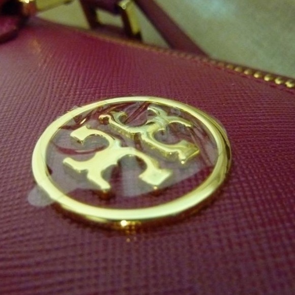 NEW Tory Burch Robinson Middy Raspberry Pink Saffiano Leather Satchel Bag - Picture 7 of 9